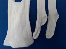 Kinderstrumpfhosen Baumwolle weiß 122-164 Strumpfhosen Zopfmuster Ballett Tracht