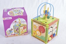 Eichhorn 5in1 Spielcenter Motorikwürfel Motorikschleife Spieluhr Drehspiel Holz