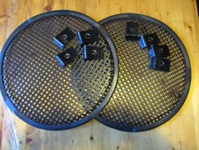 2 Stück Lautsprecherschutzgitter Ca. 30 cm Durchmesser Mit Halterungen Schwarz