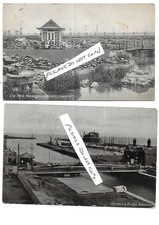 LOWESTOFT Set 2 frühe norfolk Postkarte Hafenbrücke Kensington Gardens 