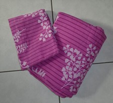 2-tlg Flanell Fleece Wende-Bettwäsche pink rosa Ranken 135 X 200 und 80 x 80 cm