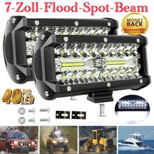2x 400W LED Arbeitsscheinwerfer Lichtbalken Lightbar Auto LKW Bagger 12V DHL