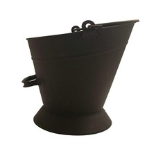 Hadley Fireside schwarz Eisen 5kg Size Kohle Eimer, 2 Griffe, Ofen oder Kamin