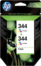 2 x Original HP Tinte Nr. 344 Deskjet 5740 6540 6620 6940 Photosmart 8050 -8750