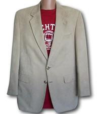 Belcade Herren Sakko  Jacke  Gr 50 M  hell beige Velour optik Microfaser wie neu