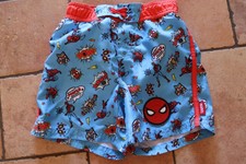 Badehose von Marvel in Gr. 104 __ Badeshorts __ blau  Spiderman usw.