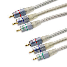 2m YUV RGB Komponenten Kabel Anschlusskabel 3x3 CINCH RCA Stecker 24K Vergoldet 