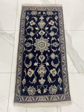Prachtvoller Nain Teppich Orientteppich Perserteppich Läufer carpet Rug 140x65cm