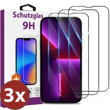 3x Echtes Glas Folie Panzerfolie für iPhone 14 13 12 11 X XS 8 7 6 6S SE Pro Max