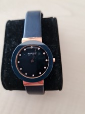 Damenuhr Bering Blau,kaum getragen,small, mit swarowskisteinen