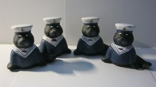 Maritim - Dekoration - Deko Figuren Seehunde - Tiere - 4er Set Seehunde 