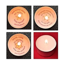 24 Teelichter mit 24 versteckten Sprüchen Füllung für Adventskalender 