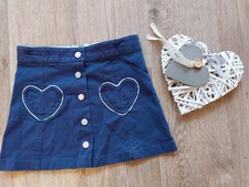 Süsser blauer "H&M" Rock Gr.116 *Bundweite verstellbar* Herztaschen 