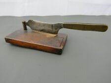 Antike LONDON Folding Pocket Tobacco cutter mit Holzkiste