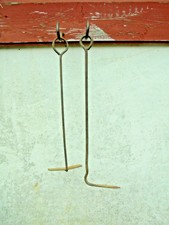 Alter Kaminhaken Schürhaken Glutkratze Kaminbesteck um 1900