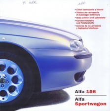 2000 ALFA ROMEO 156 +Sportwagon Farben Prospekt color brochure