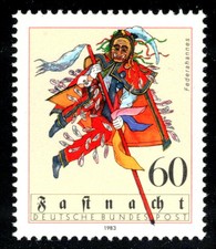 Bund 1167 , postfrisch / ** / Fastnacht , Federhannes , Schwäbisch-Alemannisch