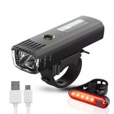 LED Fahrrad Licht Set Fahrradbeleuchtung USB Fahrradlampe Scheinwerfer Rücklicht