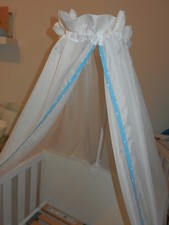 Kinderbett Himmel von Roba, Organza weiß für Einzelbett