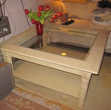 Couchtisch Pinie-Massivholz Designerware 1,05x1,05m, Höhe 50cm