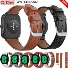 Luxus Echtes Leder Quick Fit Armband Smartwatch-Lederarmband Ersatz 20mm/22mm DE