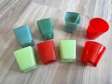 8x Teelicht Glas Deko Blumentopf Gläser Dekoration Windlicht Sommer Garten Tisch