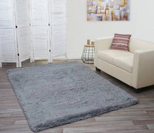 B-Ware Teppich MCW-F69, Shaggy Läufer Langflor, Stoff 230x160cm grau