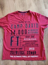T-Shirt Gr.XXL Camp David rot  Herren Luxus Männer Sommer