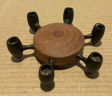 MITTE DES JAHRHUNDERTS GRABEN DÄNEMARK TEAK & METALL LEUCHTERHALTER NR. 005.