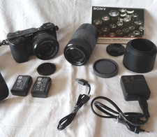 Sony Alpha 6000 Digitalkamera + 2 Opjektive  2x Akku NP-FW 50 KIT-Tasche neuwert