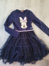 Kinder Kleid Minnie Lange Ärmel Tüll Winter Weihnachten Größe 128