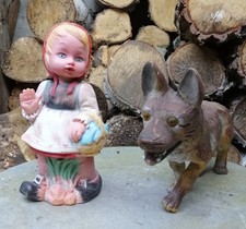 *** Alter Gartenzwerg *** Rotkäppchen und der Wolf 30 cm - 22 cm Hoch  Zeho