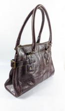 Giovanni Luigi große braune Lederhandtasche 38 cm x 28 cm