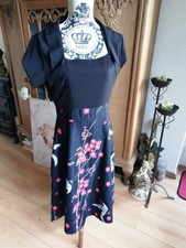 Rockabilly Stiefelkleid Glockenrock Asia Print, L, Herbst 