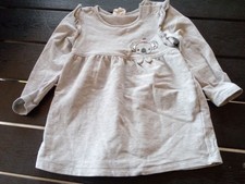 Baby Kleidchen Herbst/Frühling - grau - Gr. 86-92