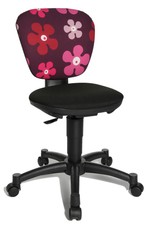 Kinderdrehstuhl Schreibtischstuhl Bürostuhl Topstar Ergo Kid Blumen lila B-Ware