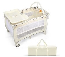 Baby Kinderbett Mobil Baby Wickeltisch Laufstall W Lagerung Regale hängen Spielzeug