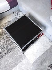 Couch Tisch dunkles Glas/Metall/ 50x50x46,5cm
