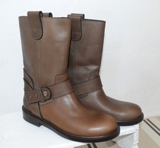 Jimmy Choo Lederstiefel 41 Stiefeletten Braun Boots Cowboy Biker neu echt Leder