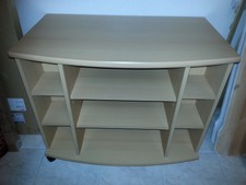 Fernsehschrank/-tisch, Rack, Musikmöbel Tower in Buche hell