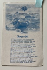 Soldaten Liederbuch Panzer Lied Original Postkarte