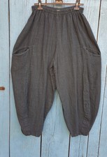 Bequeme weite Ballonhose Leinenhose Herbst- Winter- Qualität Petrol Gr. 46/48