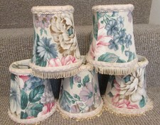 X5 Vintage Floral Clip auf Lampe Französische Tabs Tall 5" auf Base