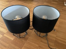 Nachttischlampe 2er Set mit LED Glühbirne 