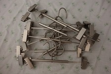 Kleiderbügel Edelstahl 2 stabile Klammern ca. 30 cm silber 11 St. für Rock Hose