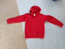 B&C for Kids Sweatjacke Hoodie Rot 134 - 146 9-11 Jahre