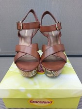 "Graceland" Plateau Pumps Gr 39 schönes braun/animalprint