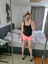 sexy Hotpants mini Hose Sommer Jeans kurz hose Party Strand used h&m pink 40 M