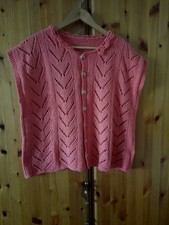 *** Handarbeit *** gestrickte  Jäckchen in lachs -  Gr. L