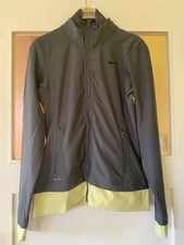 Jacke von Nike Dri-Fit Gr. S/M grau mit gelben Bündchen